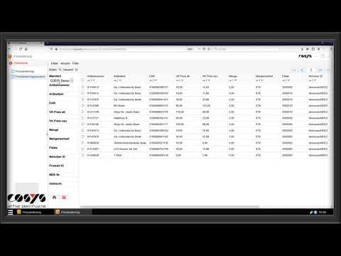 Preisänderung verwalten im COSYS WebDesk | COSYS POS Non Food Demo