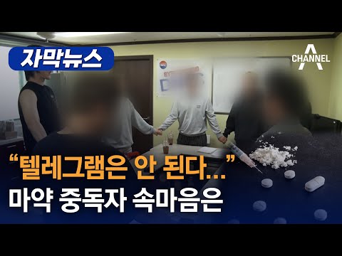 자막뉴스 텔레그램은 안 된다 마약 중독자 속마음은 채널A 