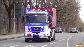 [Dachstuhl im Vollbrand] Großeinsatz Feuerwehr Augsburg (Einsatzfahrten Hauptwache) + Stadtwerke