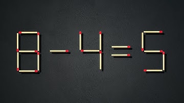 Turn the wrong equation into correct | Matchstick Puzzle 8-4=5