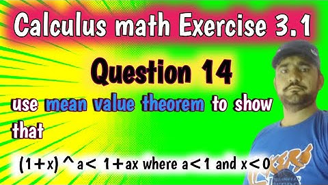 Calculus Math exercise 3.1 Question 14@Educationalinfo786 