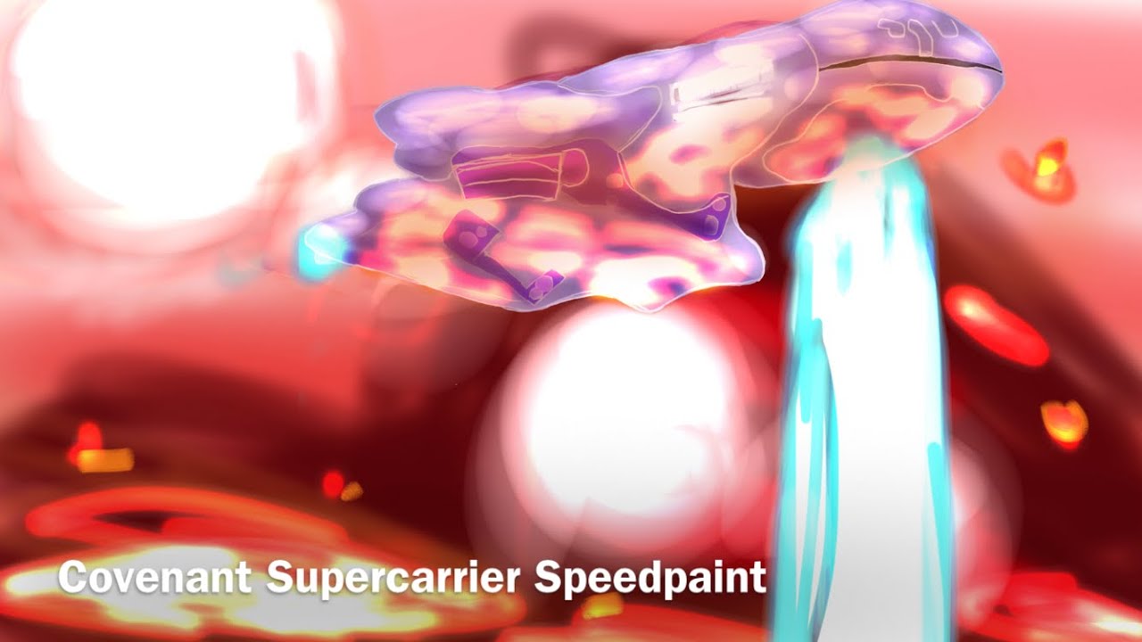 Covenant supercarrier |Speedpaint| |Halo|