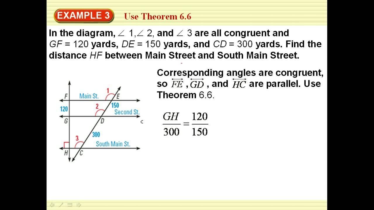 Proportionality Statement Examples Lesson 6.6: Use Proportionality Theorems - YouTube
