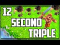 Fastest yet the 12second triple in clash of clans