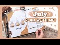 july plan with me🧋🧸 bullet journal set-up