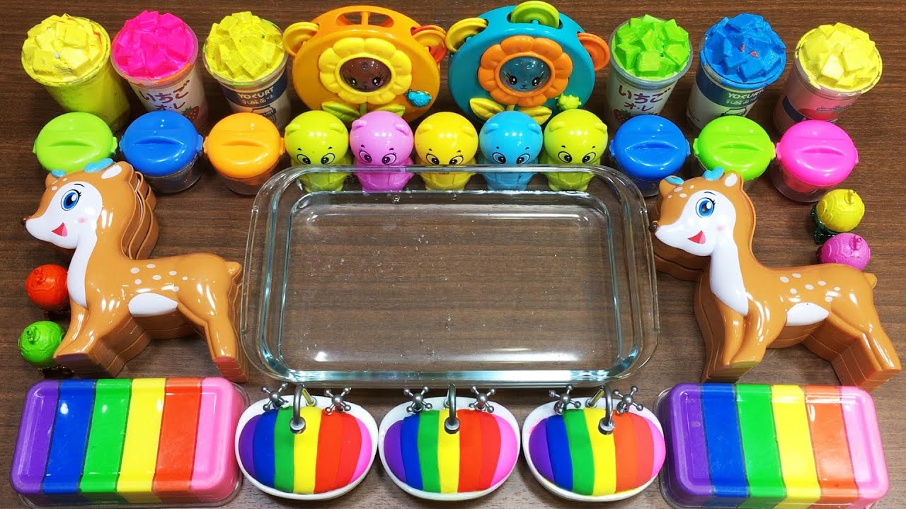 Mixing Random Things into Clear Slime ! Satisfying Slime Videos