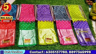 Madina||Safa textiles latest collection 5days bumper offers single set courier avl No extra gst