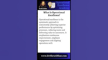 What Is Operational Excellence? | Operational Excellence explained.