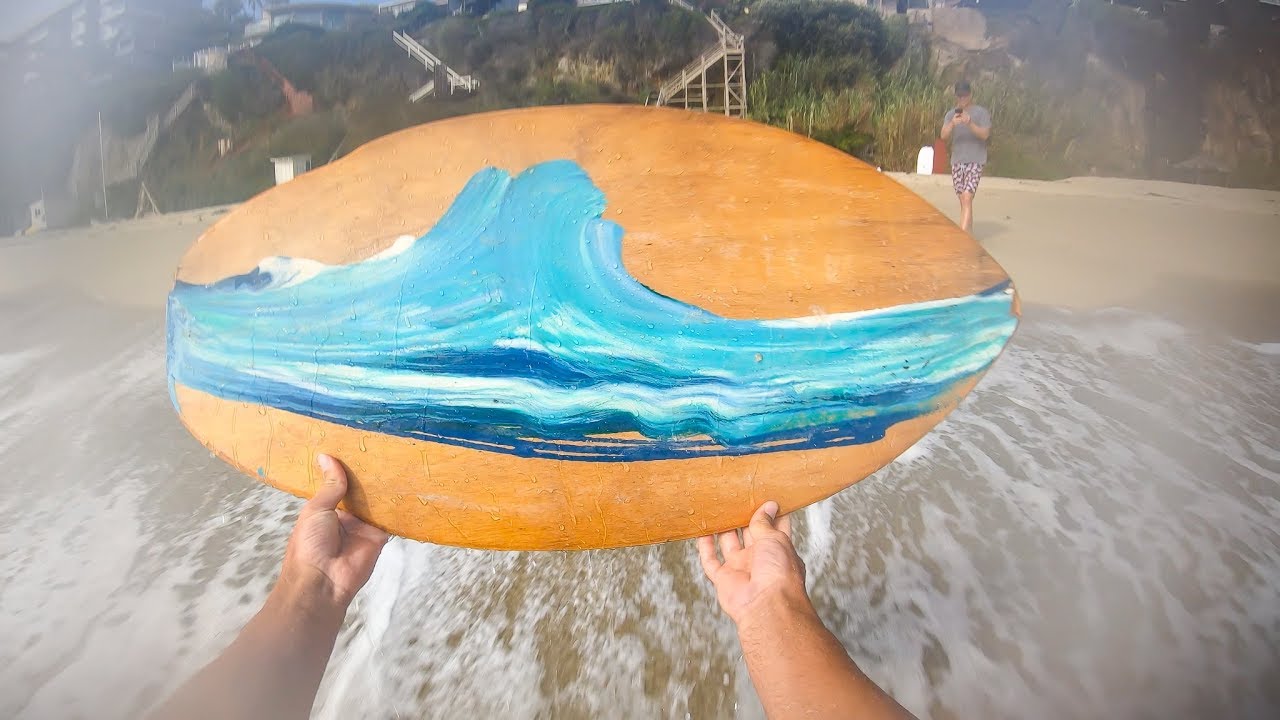 PROFESSIONALS RIDE HOMEMADE WOODEN SKIMBOARD SKIMBOARD CHALLENGE PROFESSIONALS RIDE HOMEMADE WOODEN SKIMBOARD SKIMBOARD CHALLENGE