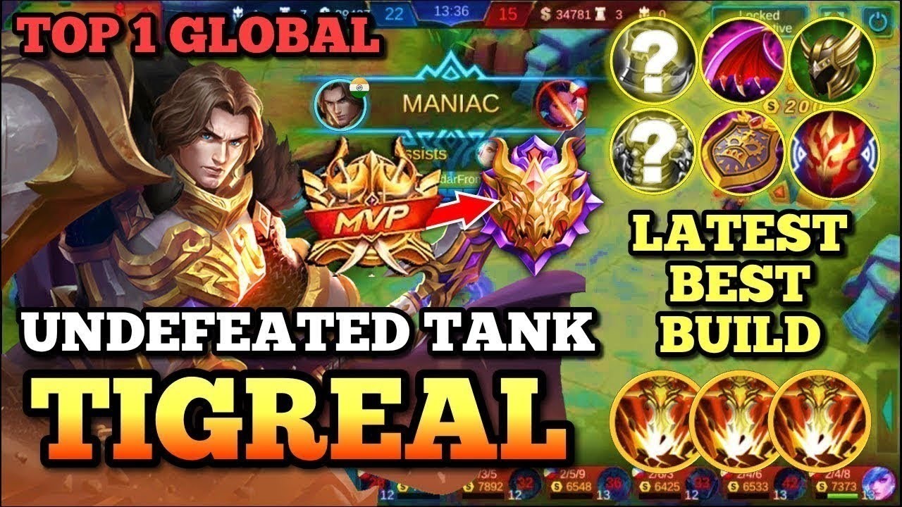 Tigreal Best Build Tigreal Top 1 Global Build Tigreal Tersakit Dan Terkuat Tigreal Gameplay Youtube