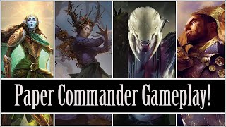 Lathril vs Leinore vs Kalitas vs Rafiq | Commander Paper Gameplay | MTG EDH / CMDR