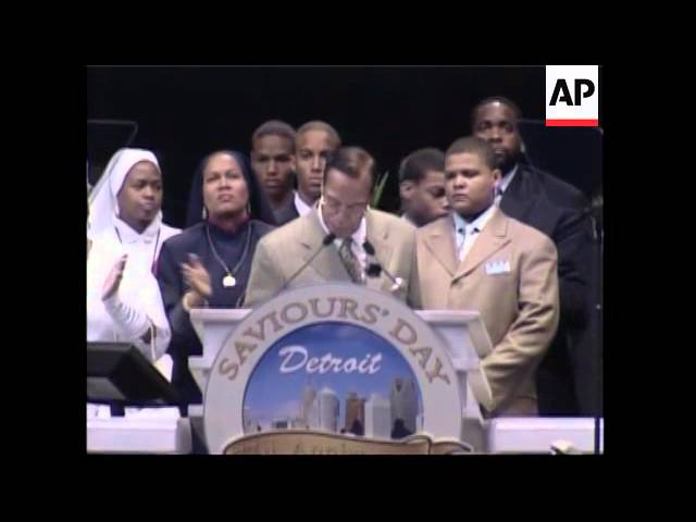 Longtime Nation of Islam's leader's final major speech class=