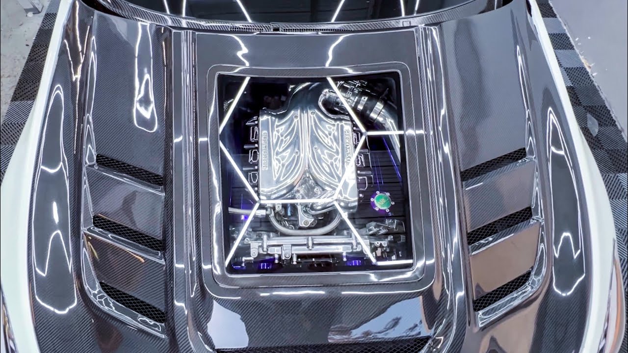 G35 with G37 front end conversion gets Glass opening carbon hood! YouTube