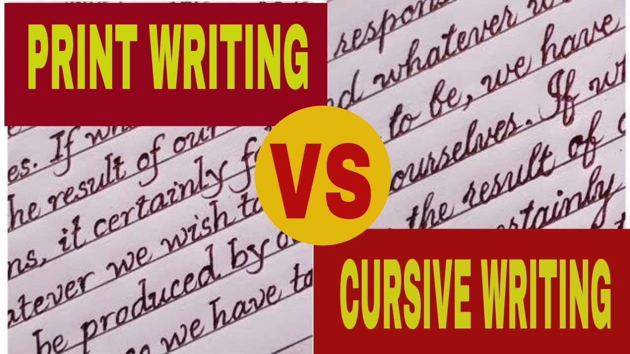 ubehag Multiplikation dommer Print writing style Vs Cursive writing style // Non cursive Vs Cursive  English handwriting - YouTube