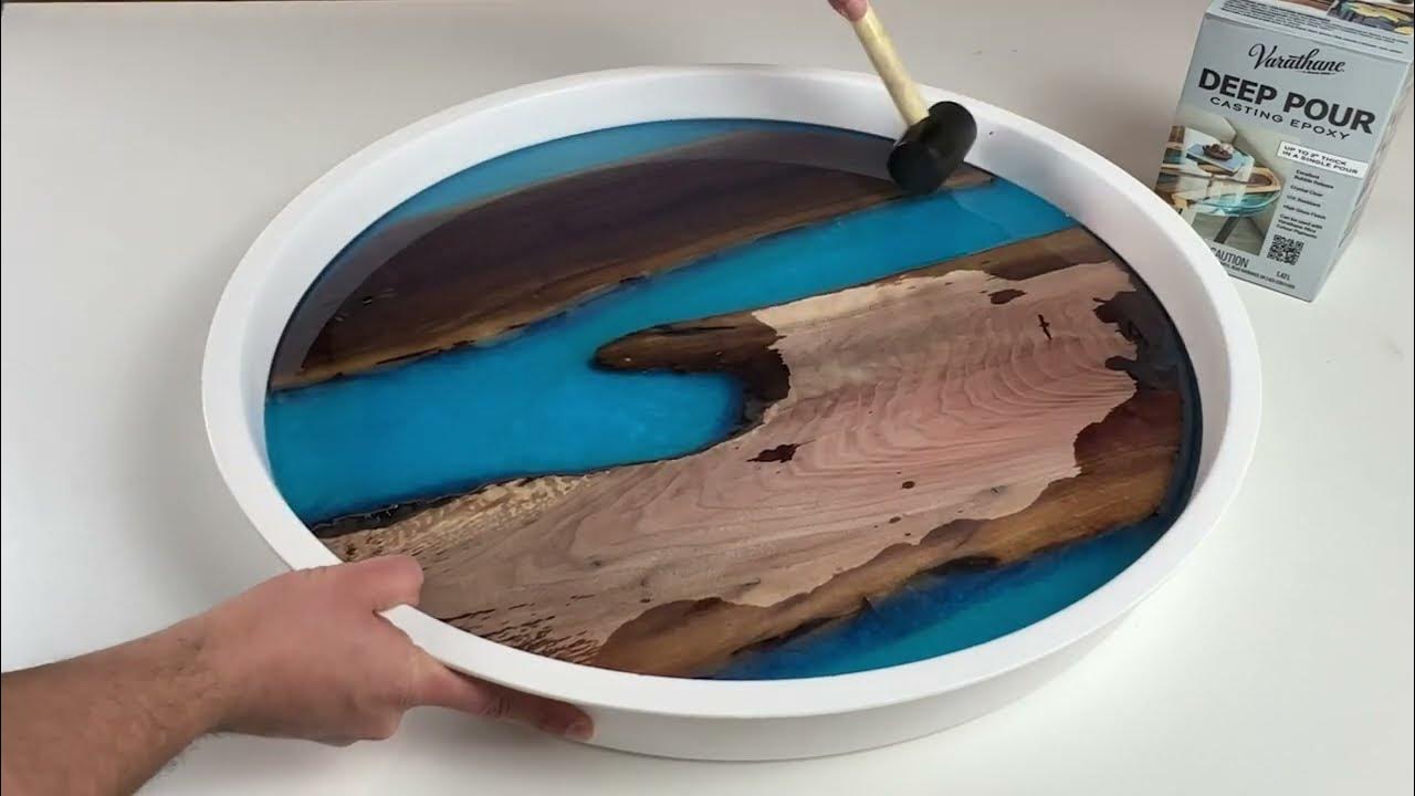 DIY a Live Edge River Table with Varathane's Deep Pour Epoxy YouTube