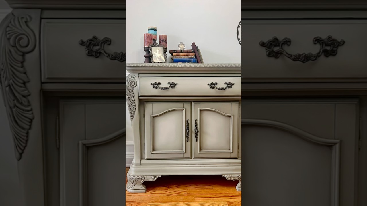 Painted Furniture piece .  Spanish Moss and Sandbar by #dixiebellepaint #paintedfurniture #furniture