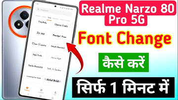 Realme Narzo 80 Pro 5g me font style kaise change kare | how to change font style in realme mobiles