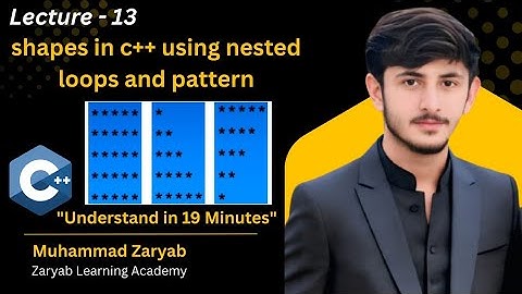Shapes in C++ Using Nested Loops and Pattern | Drawing Shapes in C++  | print pattern in C++
