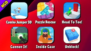 Combo Jumper 3D, Puzzle Rescue, Head To Toe!, Cannon It!, Inside Case, Unblock! | New Games Daily screenshot 4