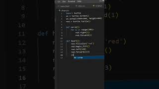 Python 😍pattern program to print amazing pattern using 💕turtle module for beginners #short #shorts