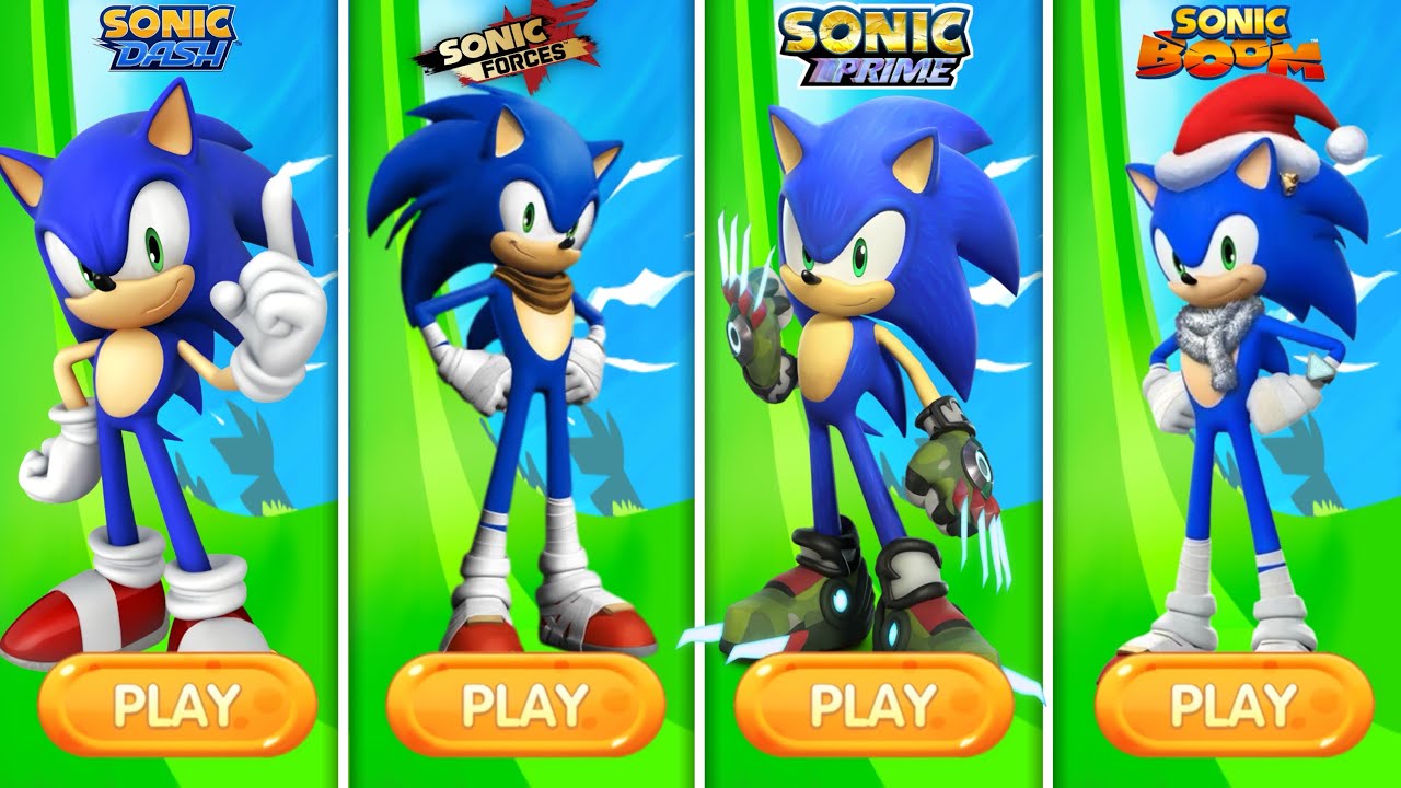 Sonic Dash Vs Sonic Boom Vs Sonic Prime Dash Vs Sonic Forces - Gameplay All Sonic Games 🎮