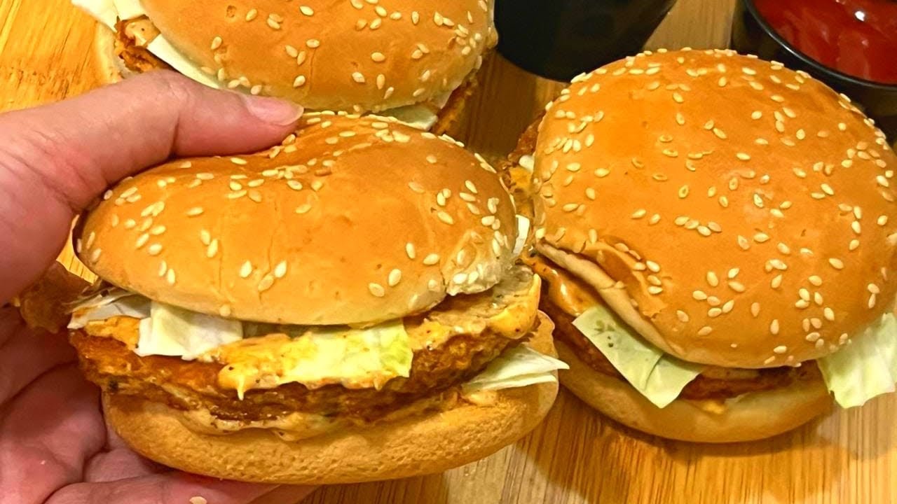 Chicken Burger Recipe Homemade Chicken Burger Patty Recipe Juicy Chicken BurgerChicken