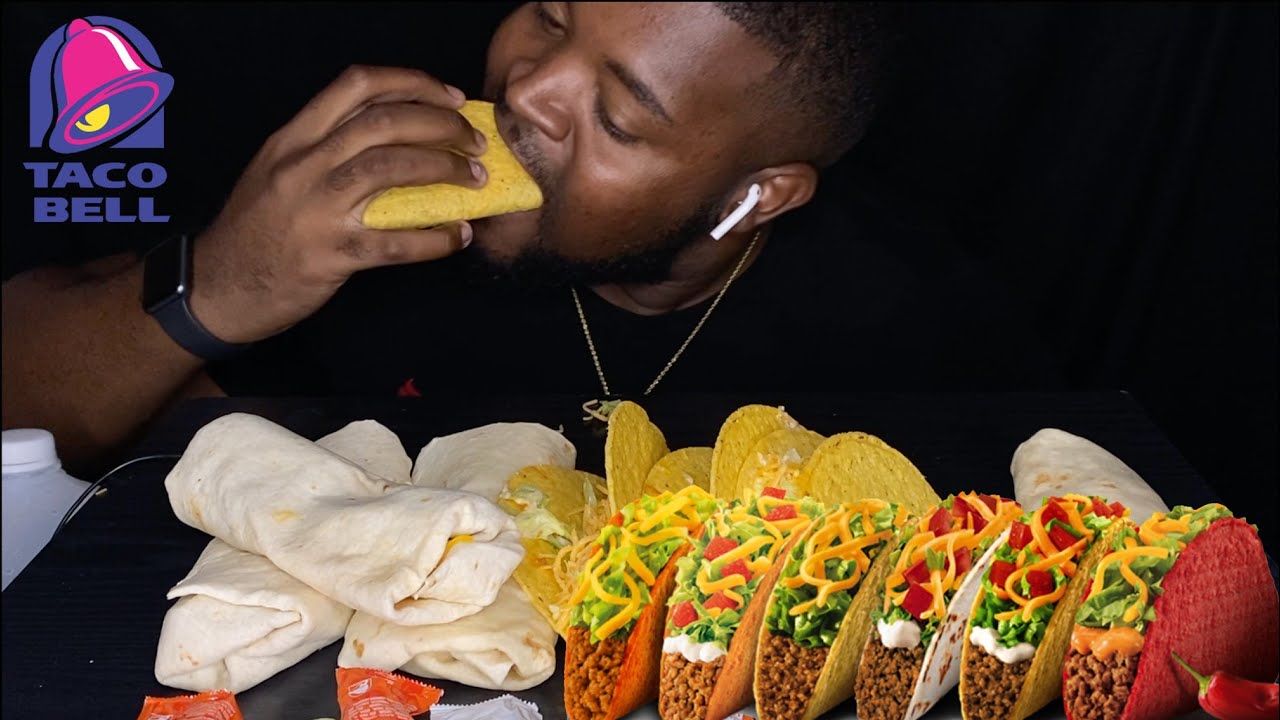 ASMR Eating CRUNCHY Taco Bell Mukbang ( Crunching Sounds) * No Talking *