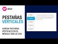 Cómo agregar pestañas verticales en el módulo tabs por defecto de divi sin plugins