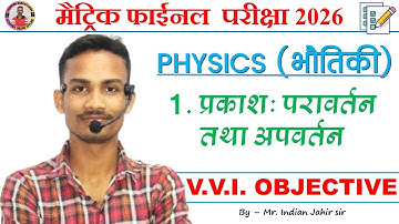 प्रकाश के परावर्तन तथा अपवर्तन  vvi Objectives | prakash pravartan tatha apvartan question answer