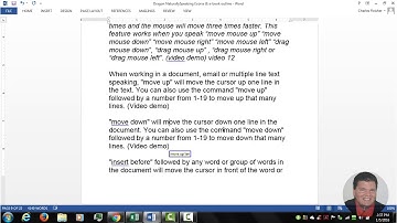 Learn how to use the move up command in Dragon Naturally Speaking