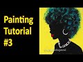 AFRICAN LADY #3- Pop Art Painting for beginners