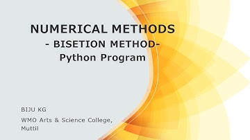 Bisection method Python Program