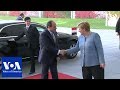 Merkel receives egyptian president abdel fattah alsisi at chancellery