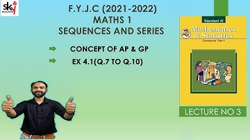 #3 Sequences and Series Class 11 Ex 4.1  | maths 1 in  Hindi | Siraj Shaikh