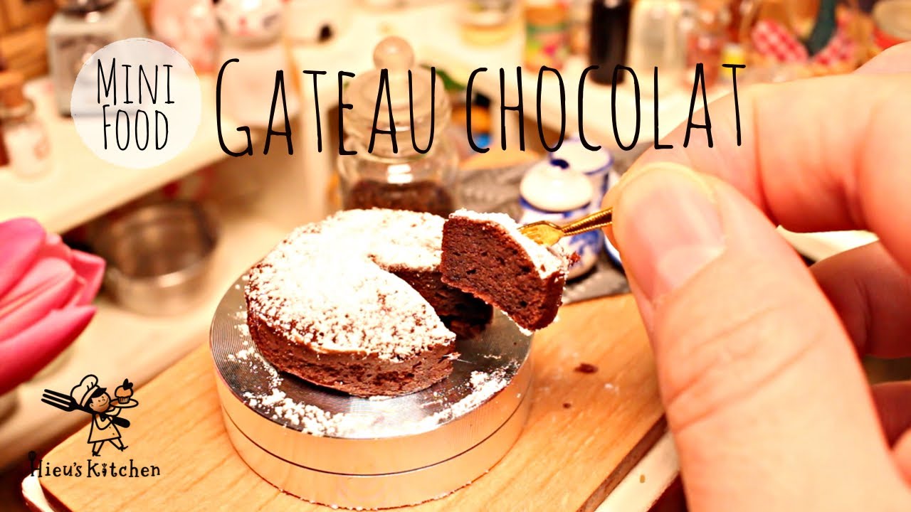 MiniFood Gateau chocolat│ガトーショコラ、食べられるミニチュアフード #60│Miniature Hieu’s kitchen