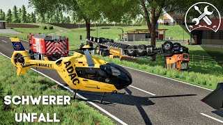 LS22 -🚧 Der INSEL BAUHOF - SCHWERER UNFALL beim Schwertransport mit Feuerwehr Einsatz & Heli! Teil 5