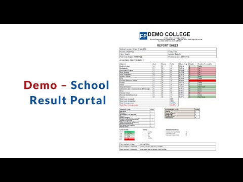 Demo – School Result Portal