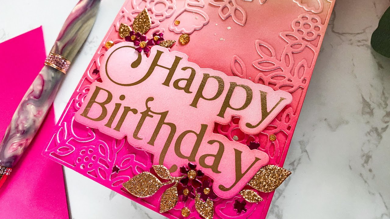 Ombré Tone-On-Tone Intricate Die Cut Background!