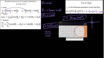 HPC 6.5.4, Multiplying and dividing complex numbers written in trig form