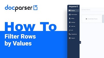 Docparser Academy: How to Filter Rows by Values