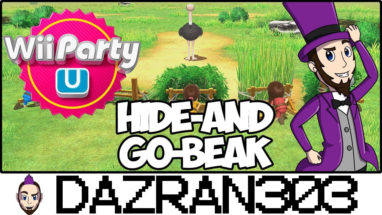 Wii PARTY U | Hide-and-go-Beak Minigame | Gameplay/Commentary Dazran303