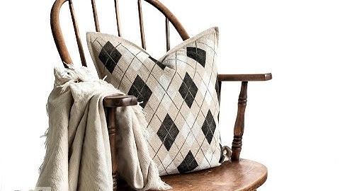 How to stencil Argyle onto a pillow... or anything desired!