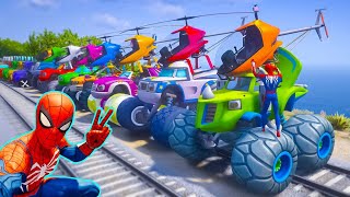 GTA V FNAF and POPPY PLAYTIME CHAPTER 3 in the Epic New Stunt Race For MCQUEEN CARS by Trevor by Super Cars Cartoon 11,330 views 1 month ago 1 hour, 10 minutes