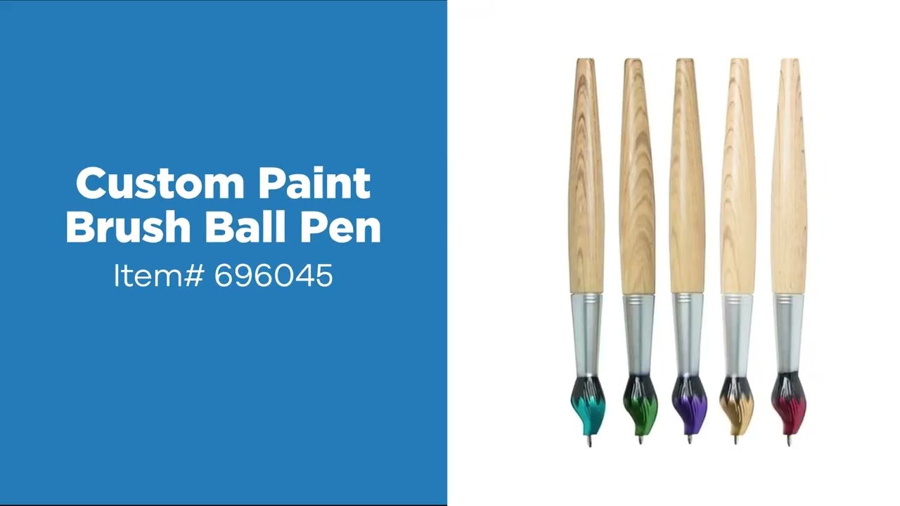 Promotional Paint Brush Pens With Black Handle with your logo