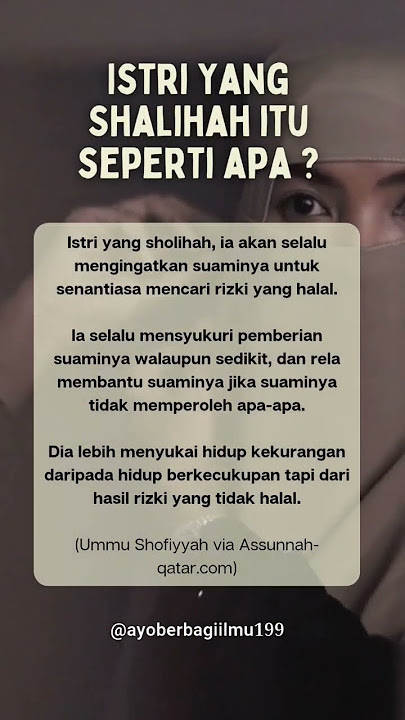 Istri Sholehah istri idaman #shortsfeed #youtubeshorts #islam