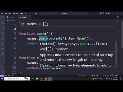 Array Methods | Object in Array | Function with Parameters - YouTube