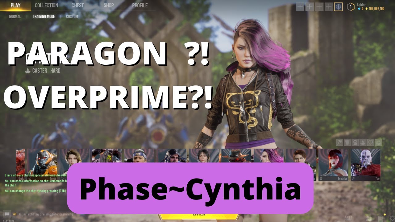 First Match of Paragon/Overprime | Phase / Cynthia Gameplay | (Defeat