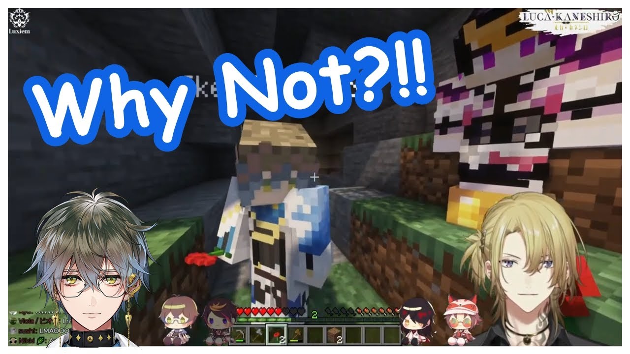 Ike Give Flowers to Luca and Luca Don't Want It LUXIEM COLLAB [Nijisanji EN]