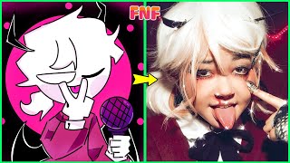 FNF Selever x Sarvente x Bf x Gf In Real Life  | Friday Night Funkin Characters Cosplay Funny