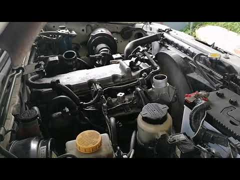 Nissan frontier d22 engine shaking with white smoke from exhaust. - YouTube